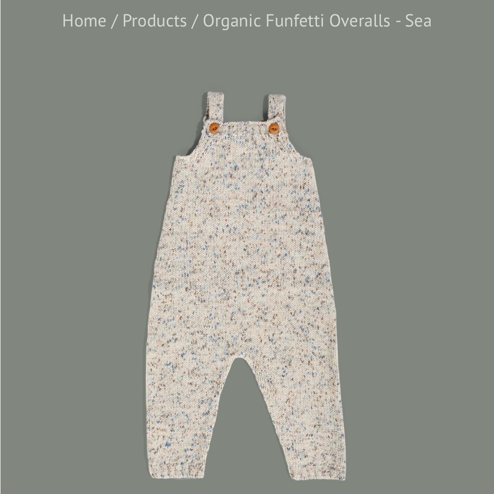Blue and White Speckled Jumpsuit like misha and puff cotton GROWN BRAND